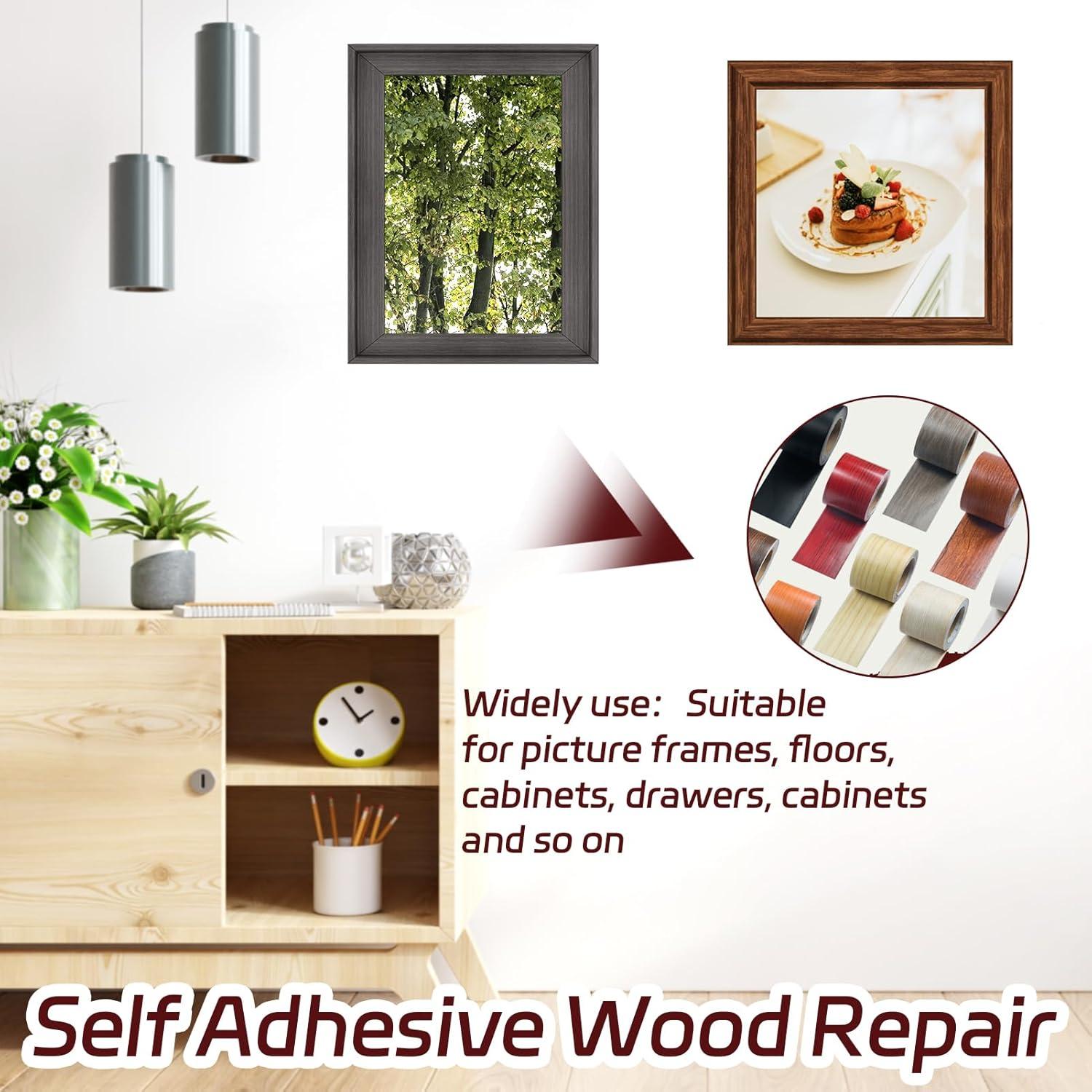 Cinta Adhesiva de Grano de Madera Giftmeet 5 cm x 9.75 m Beige