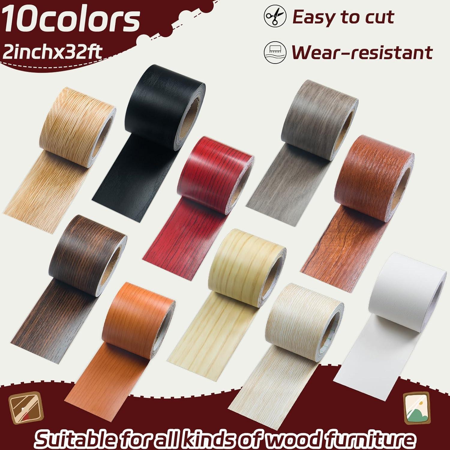 Cinta Adhesiva de Grano de Madera Giftmeet 5 cm x 9.75 m Beige