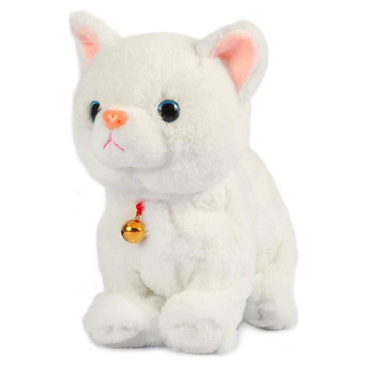 Gato Electrónico Interactivo Smalody, Peluche Blanco 27x11 cm