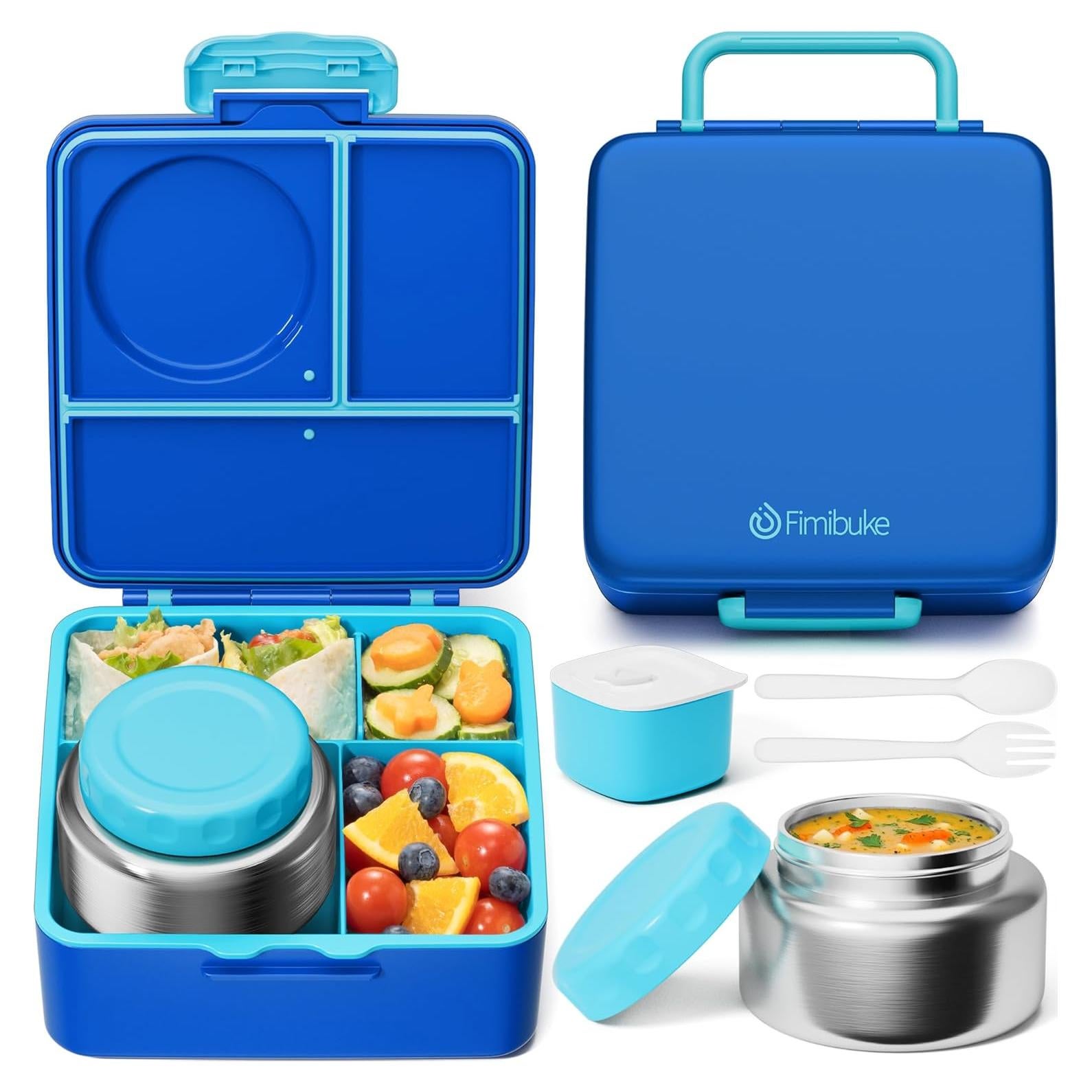 Caja Bento Fimibuke 4 Compartimentos 1774ml Azul Nautica