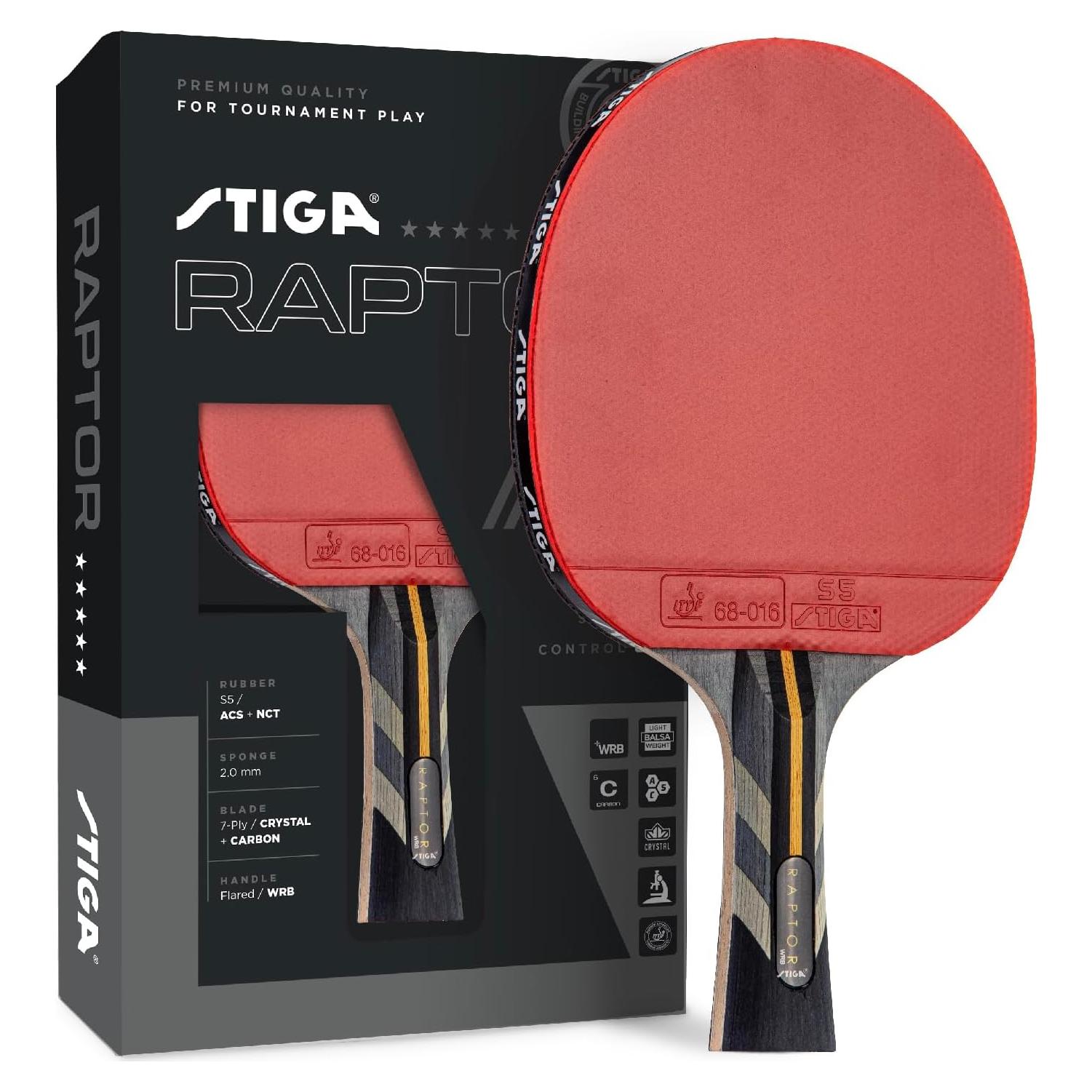 Raqueta de Tenis de Mesa STIGA Raptor 7 Capas Carbono 2mm