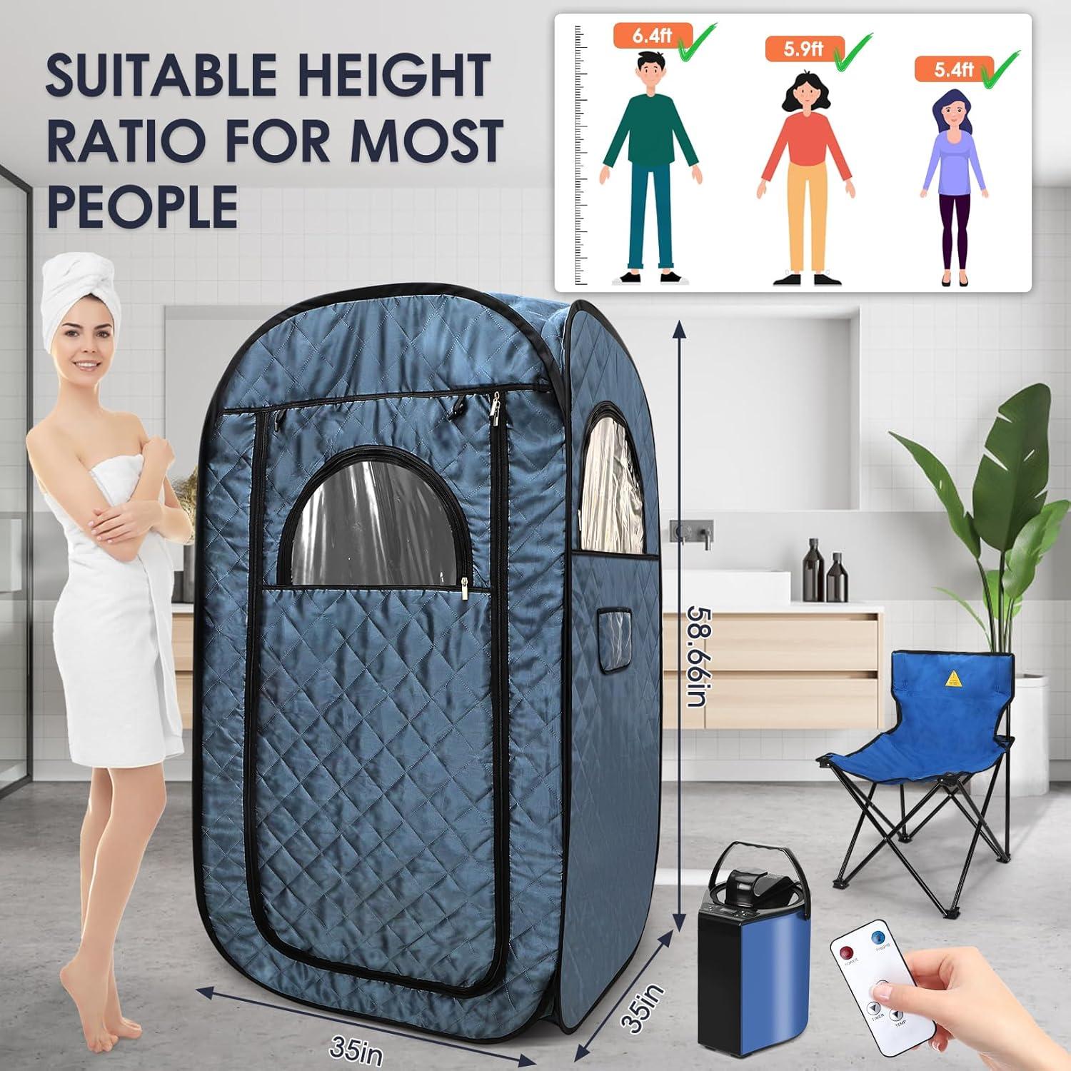 Sauna de Vapor Portátil Sauna Sunakie 3L 9 Niveles Azul
