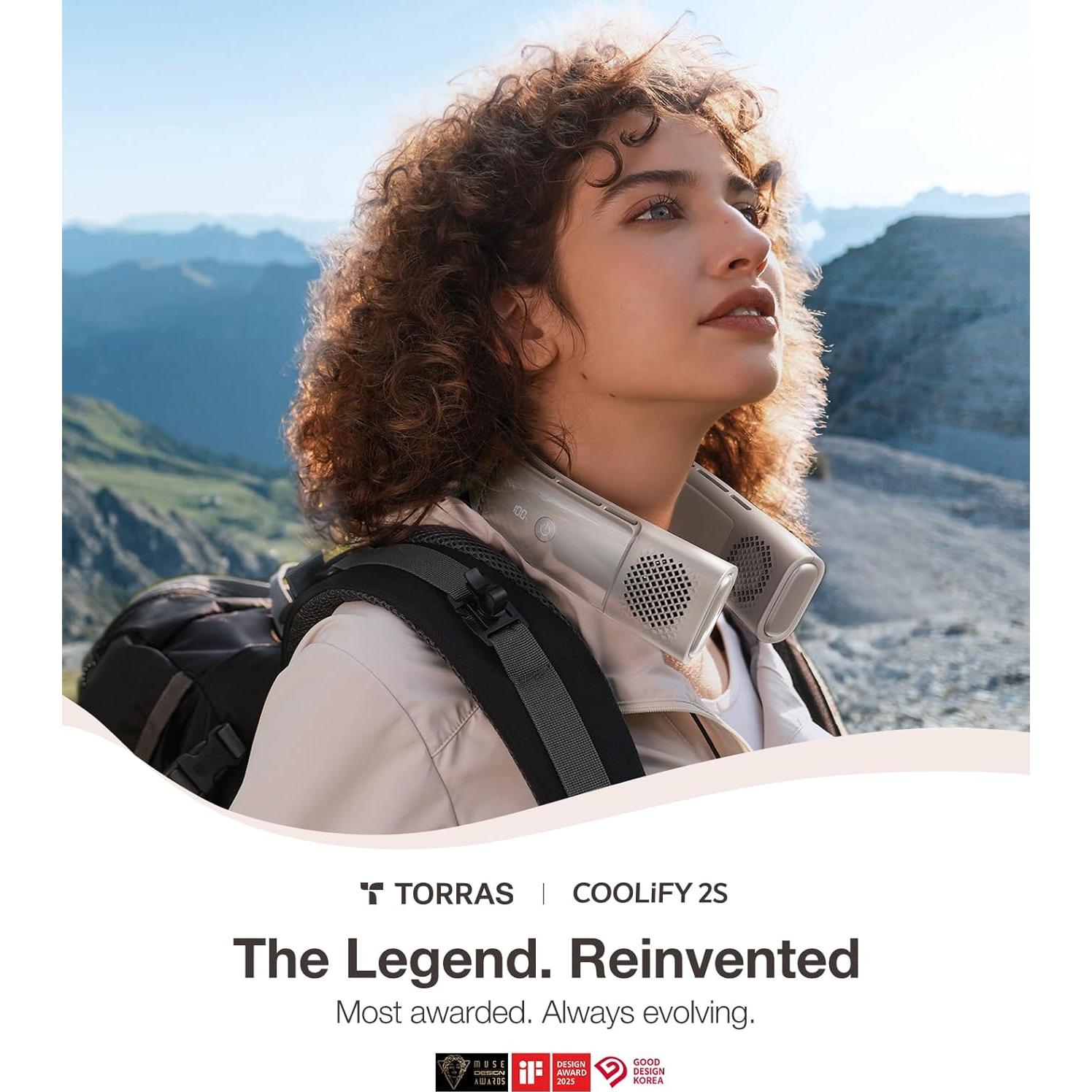 Ventilador de Cuello TORRAS COOLIFY 2S 28H Batería Fría