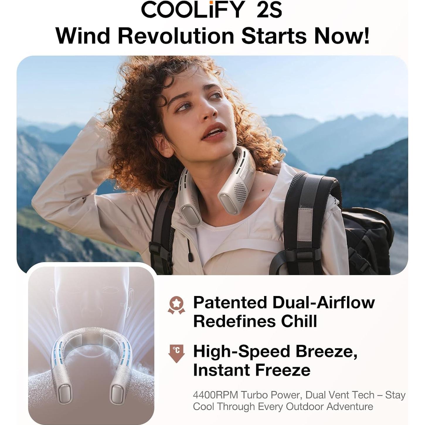 Ventilador de Cuello TORRAS COOLIFY 2S 28H Batería Fría