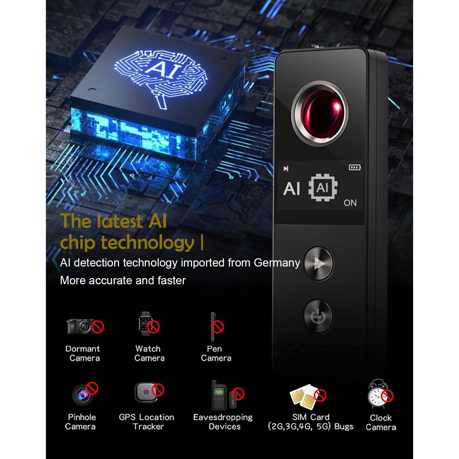 Detector de Cámara Oculta HUYNL K88 - Protección Privacidad Mediano