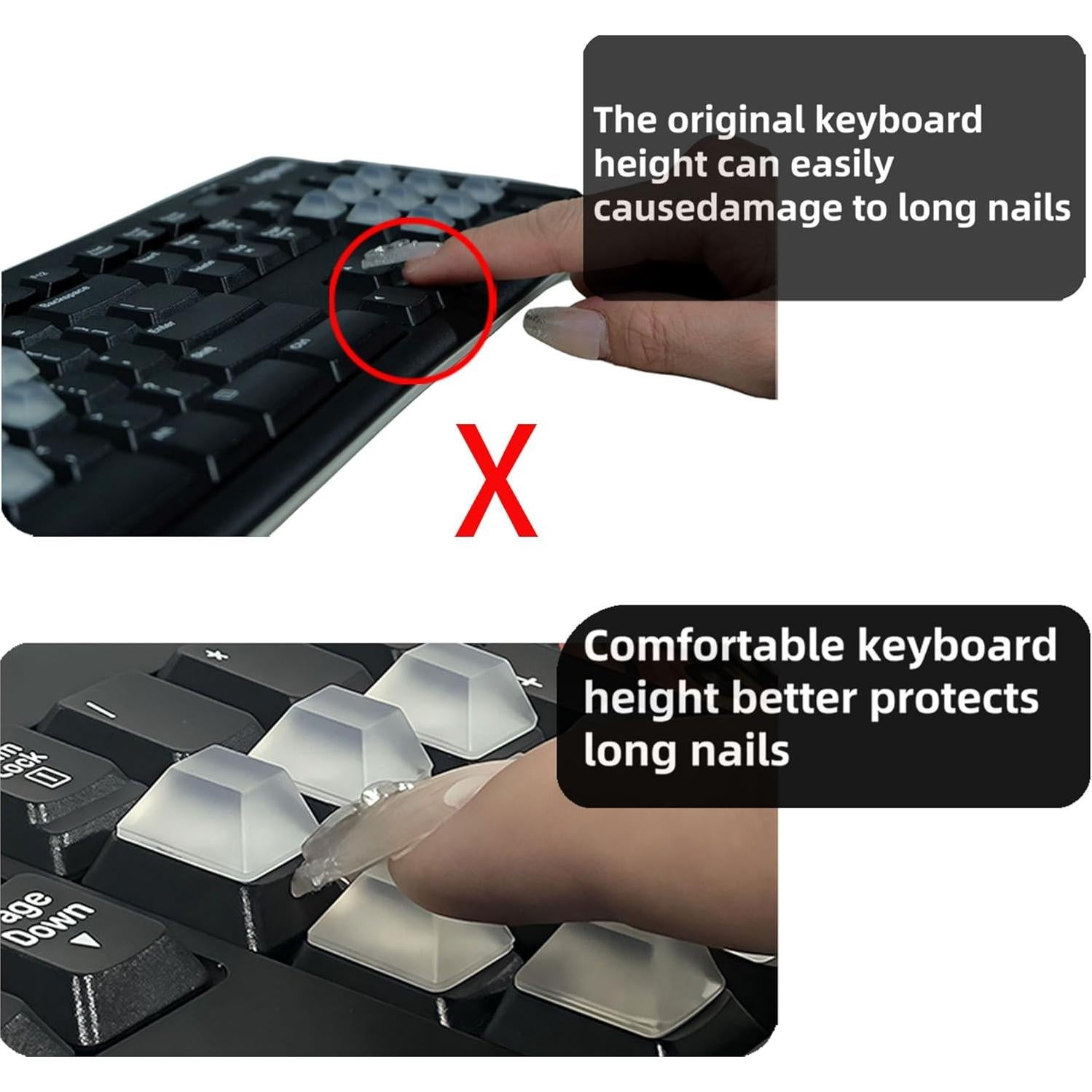 Etiquetas de Teclado Silicona Transparente Zooplan 80 PCS