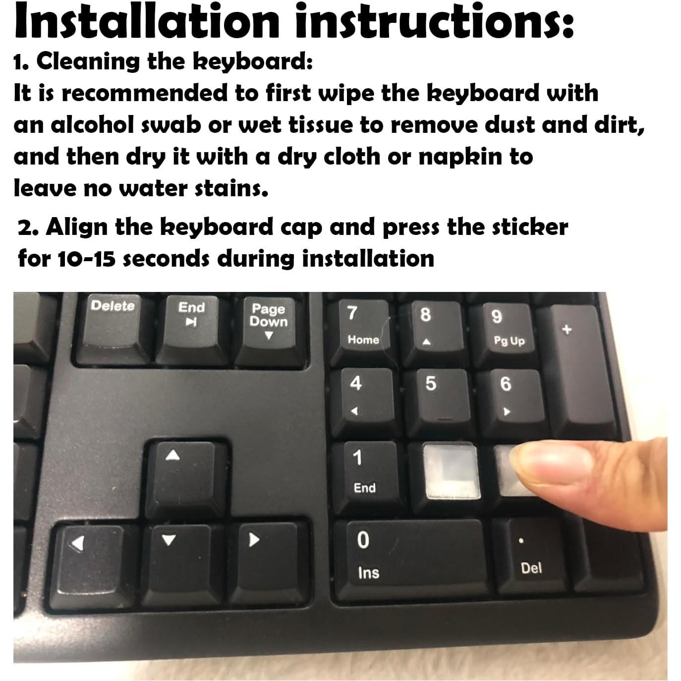 Etiquetas de Teclado Silicona Transparente Zooplan 80 PCS