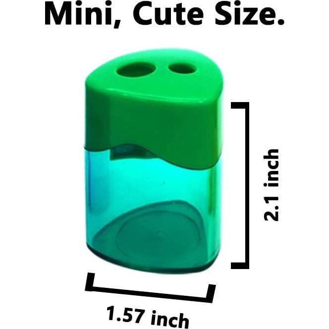 Sacapuntas Manual AUSTARK 24 Pcs Doble Orificio Colores