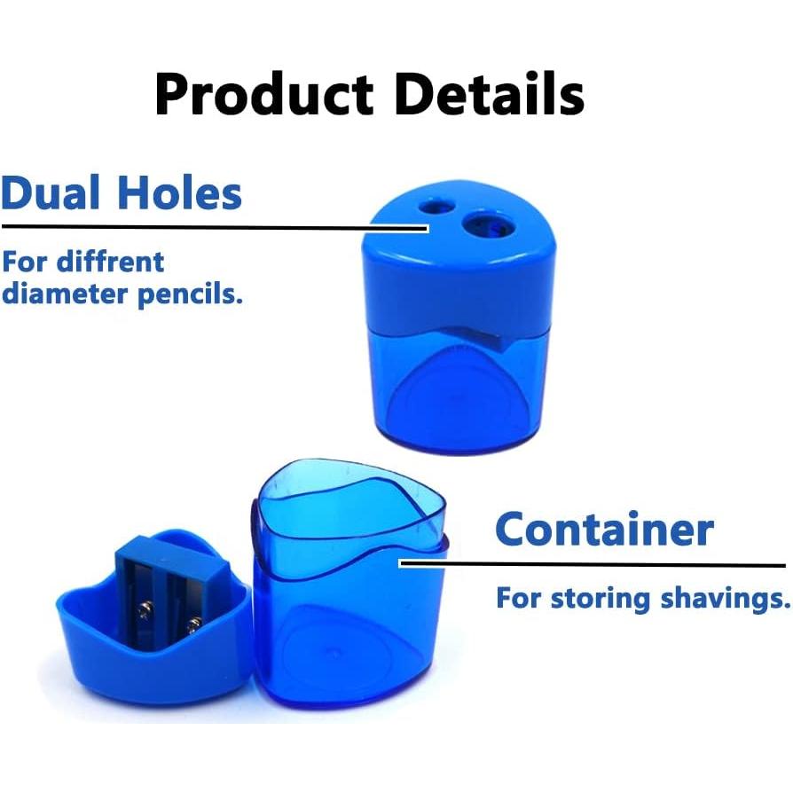 Sacapuntas Manual AUSTARK 24 Pcs Doble Orificio Colores