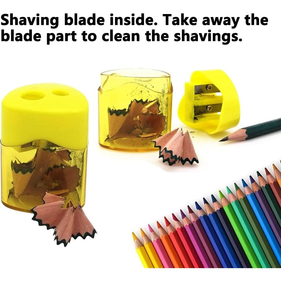 Sacapuntas Manual AUSTARK 24 Pcs Doble Orificio Colores