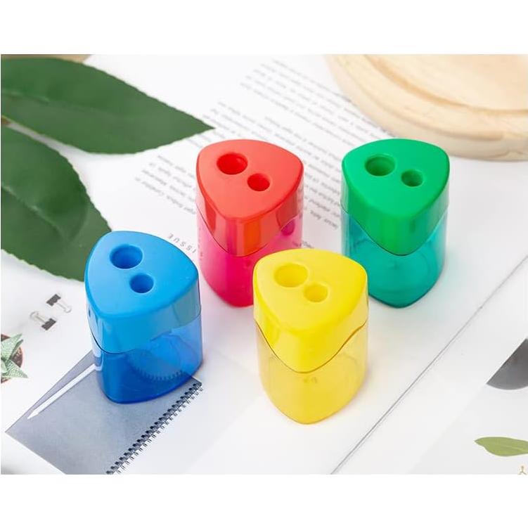 Sacapuntas Manual AUSTARK 24 Pcs Doble Orificio Colores