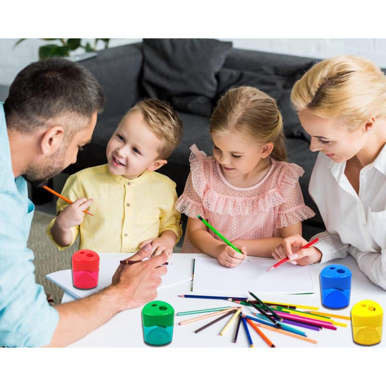 Sacapuntas Manual AUSTARK 24 Pcs Doble Orificio Colores