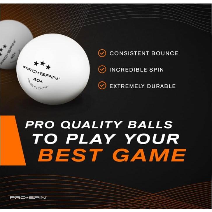 Set de Palas de Ping Pong PRO SPIN - 2 Jugadores, Pelotas 3 Estrellas