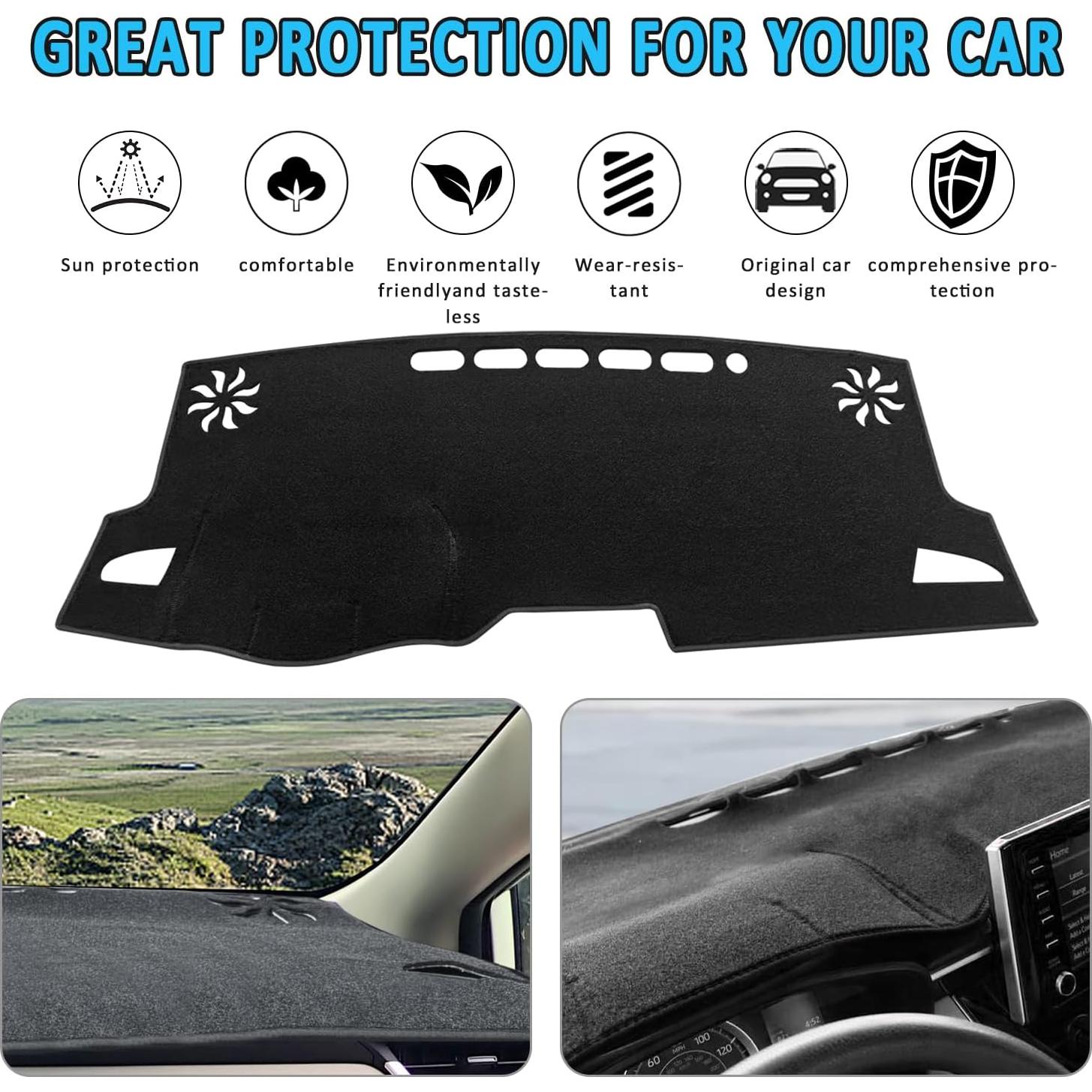 Cubierta del Tablero HEDAQI para Toyota Corolla 2019-2025 Negra