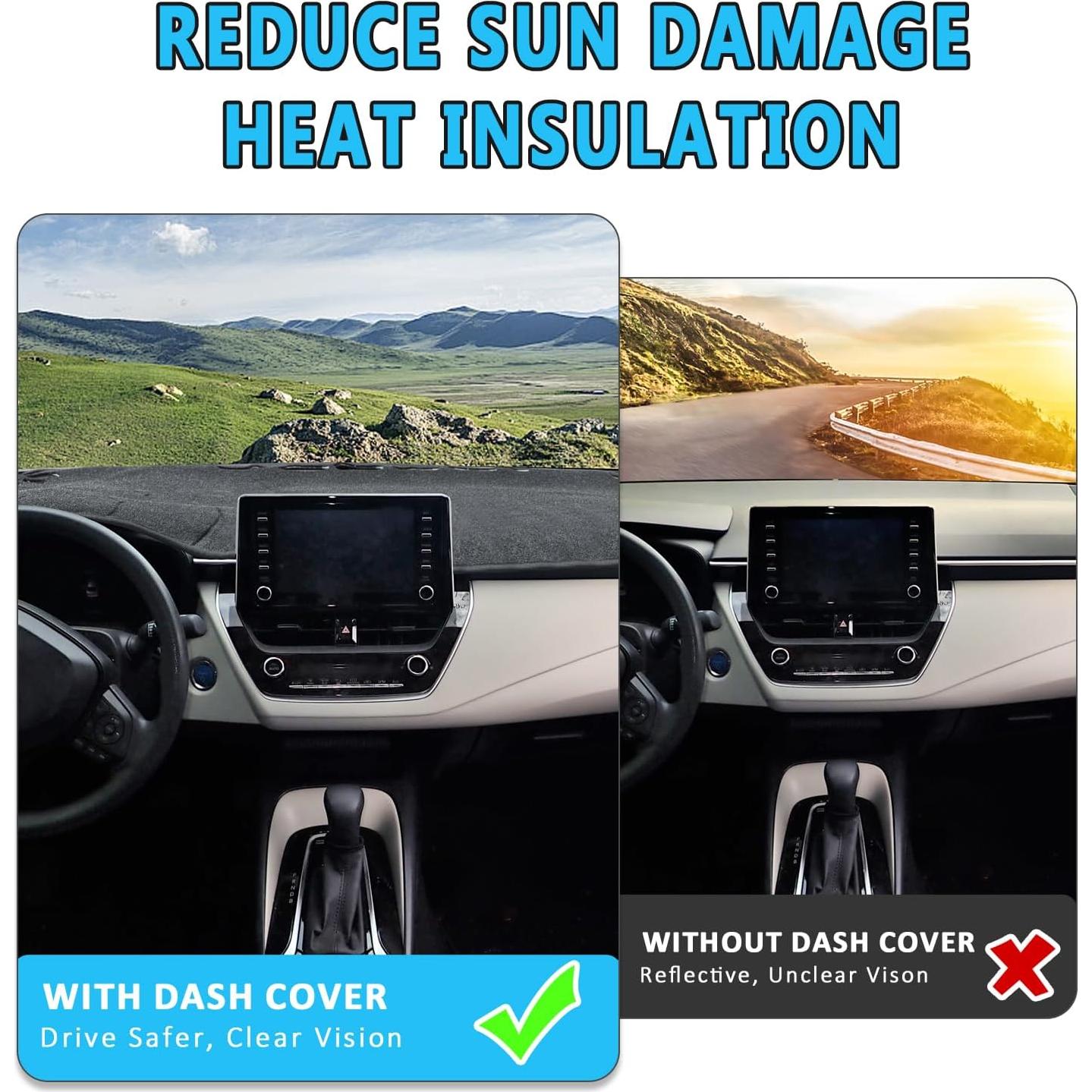 Cubierta del Tablero HEDAQI para Toyota Corolla 2019-2025 Negra