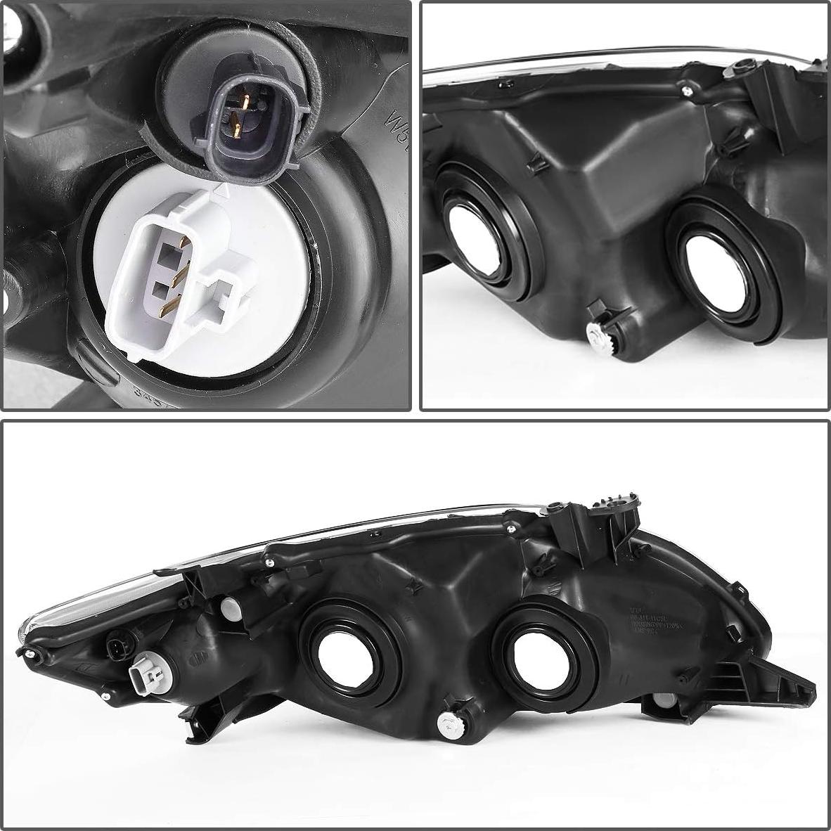 Faros Auto Dynasty para Toyota Corolla Sedan 2011-2013, Carcasa Negra