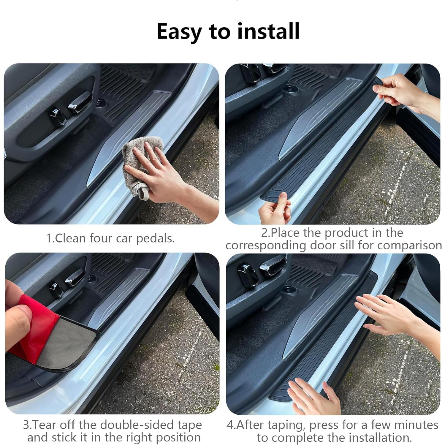 Protector de Umbral de Puerta DREOOCAR 51.8x4cm Negro