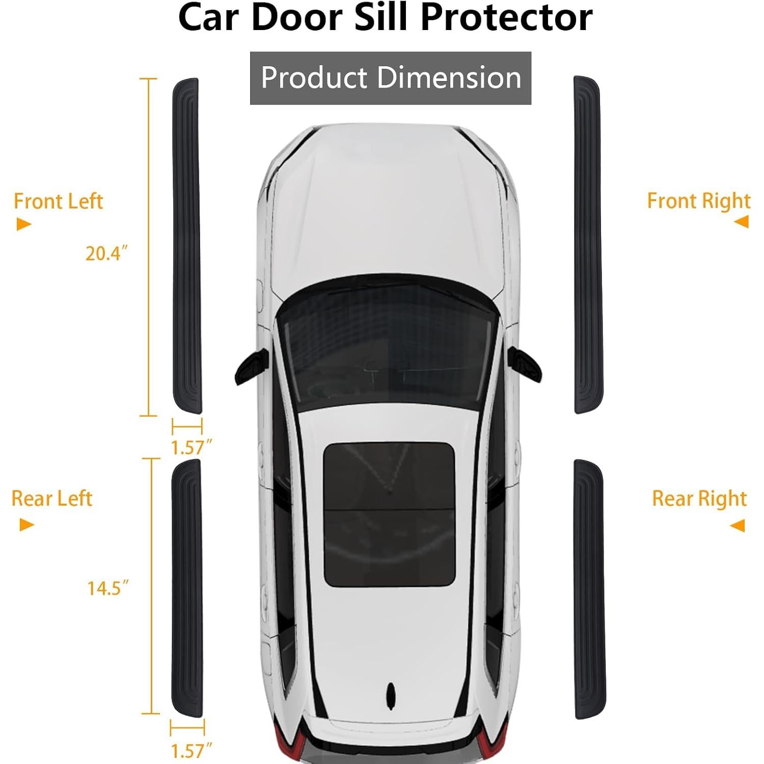 Protector de Umbral de Puerta DREOOCAR 51.8x4cm Negro