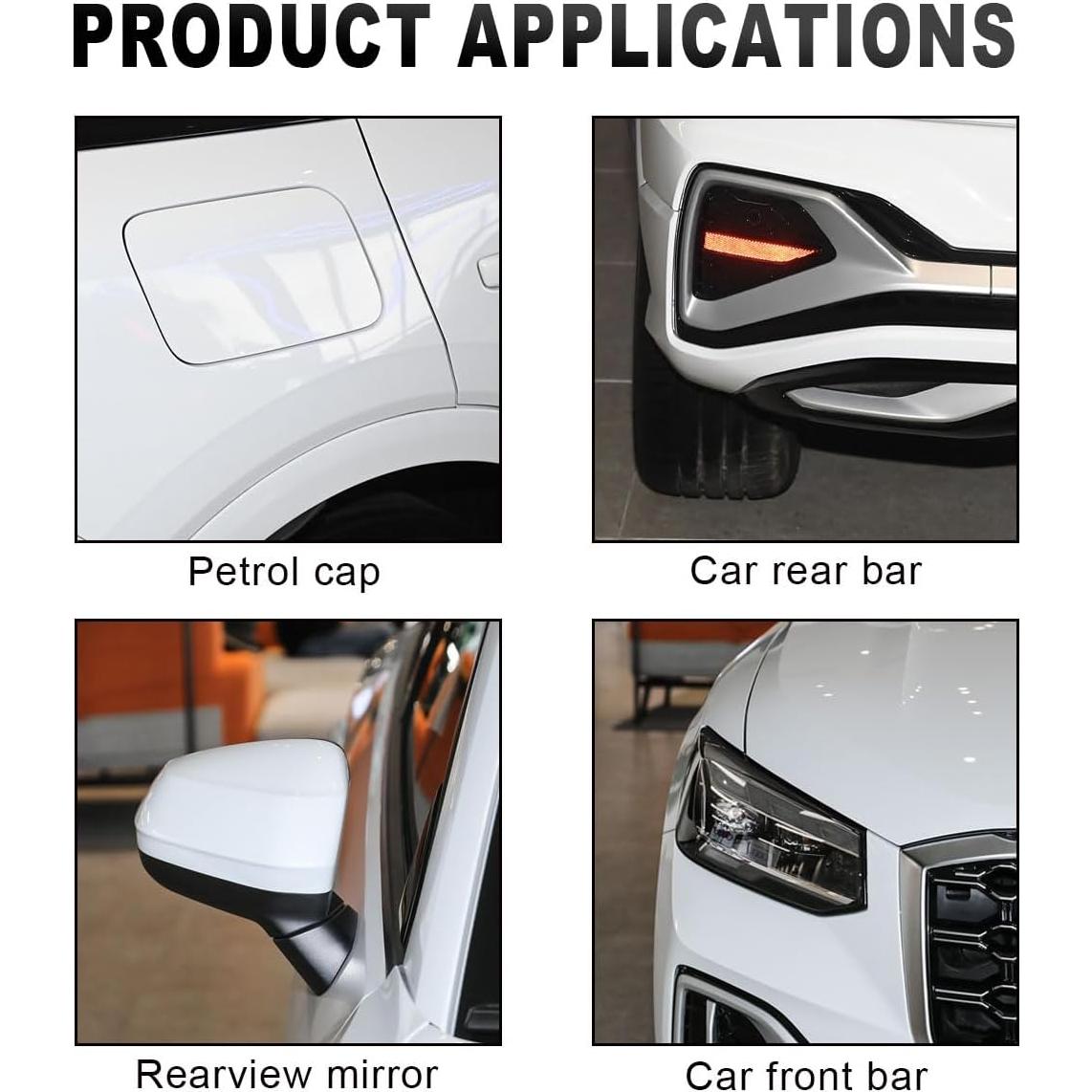 2 PCS Car Rear View Mirror Stickers, Waterproof Anti-Collision Striped Vehicle Mirror Warning Stripes, Exterior Accessories Rear View Mirror Stickers Universal for Cars (Black)