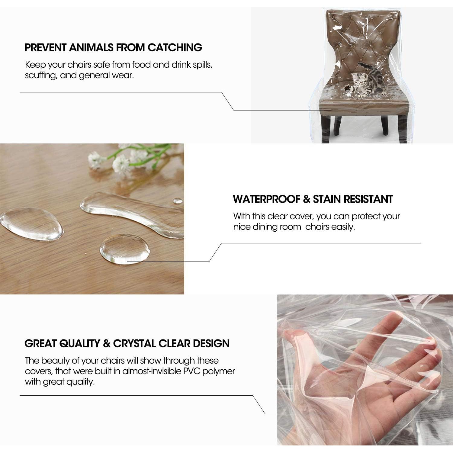 Funda de Silla Zipcase 2 Pcs PVC Impermeable 50,8x55,88 cm