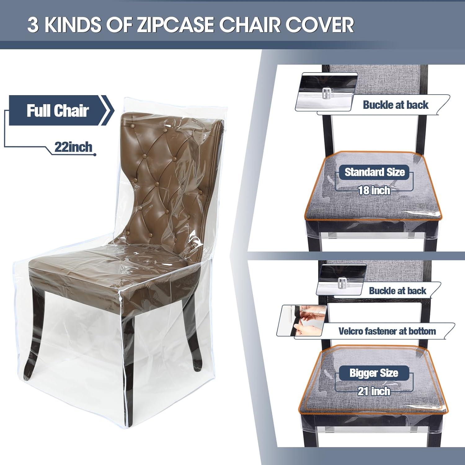 Funda de Silla Zipcase 2 Pcs PVC Impermeable 50,8x55,88 cm