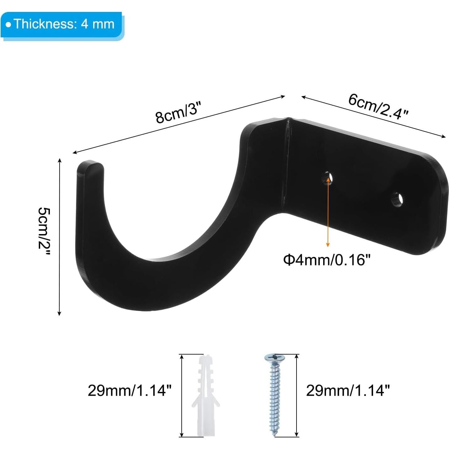 Soporte de Pared para Sable de Luz PATIKIL Negro - 2 Pares