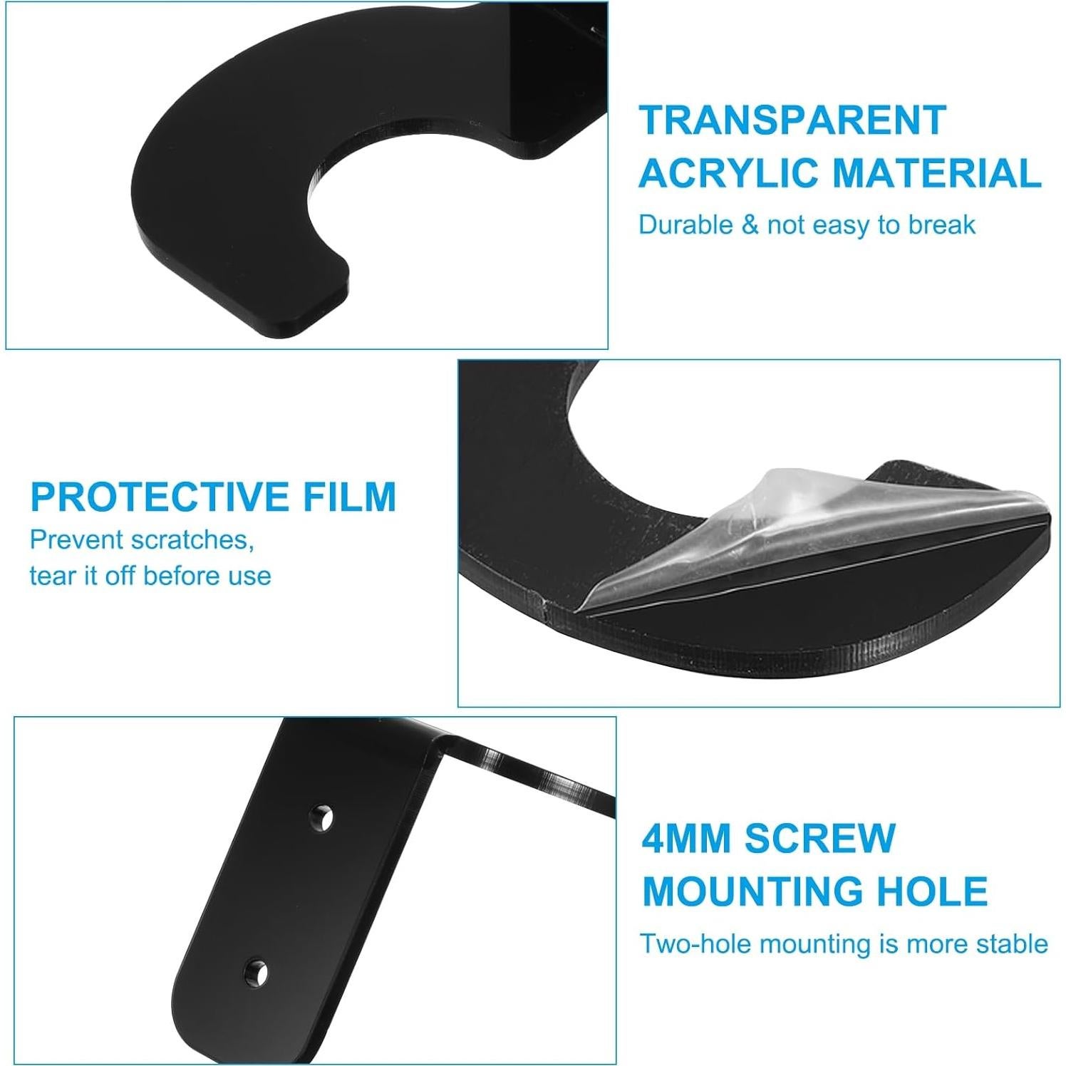 Soporte de Pared para Sable de Luz PATIKIL Negro - 2 Pares