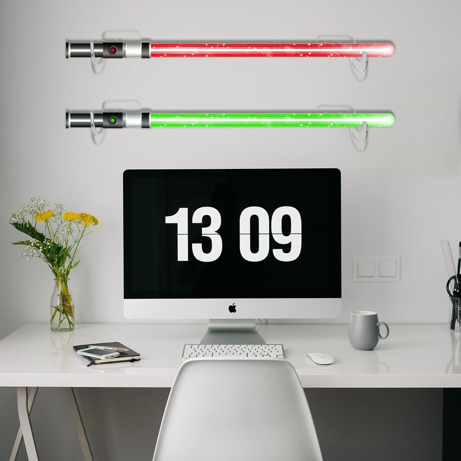 Soporte de Pared para Sable de Luz PATIKIL Negro - 2 Pares