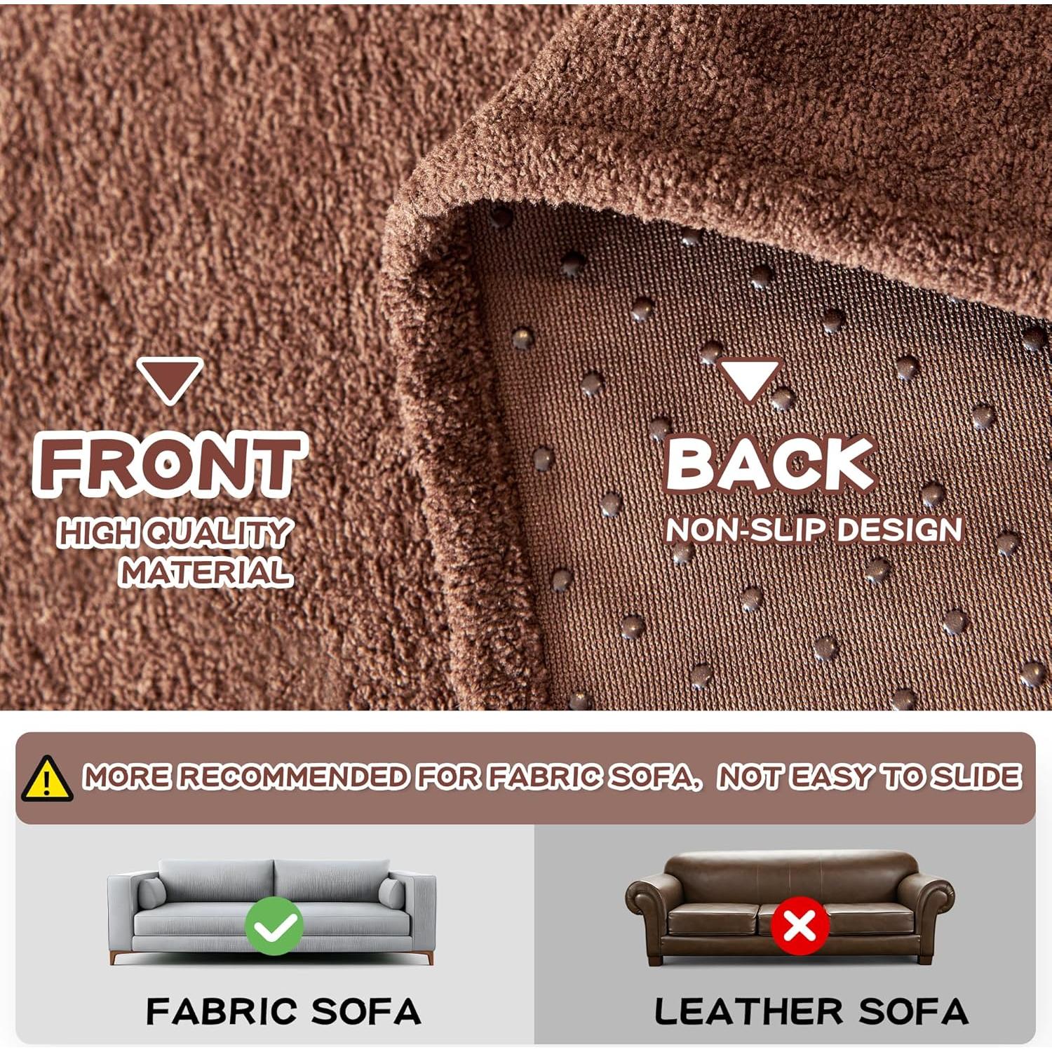 MYSKY HOME Funda de Sofá Antideslizante Chocolate 180x300 cm
