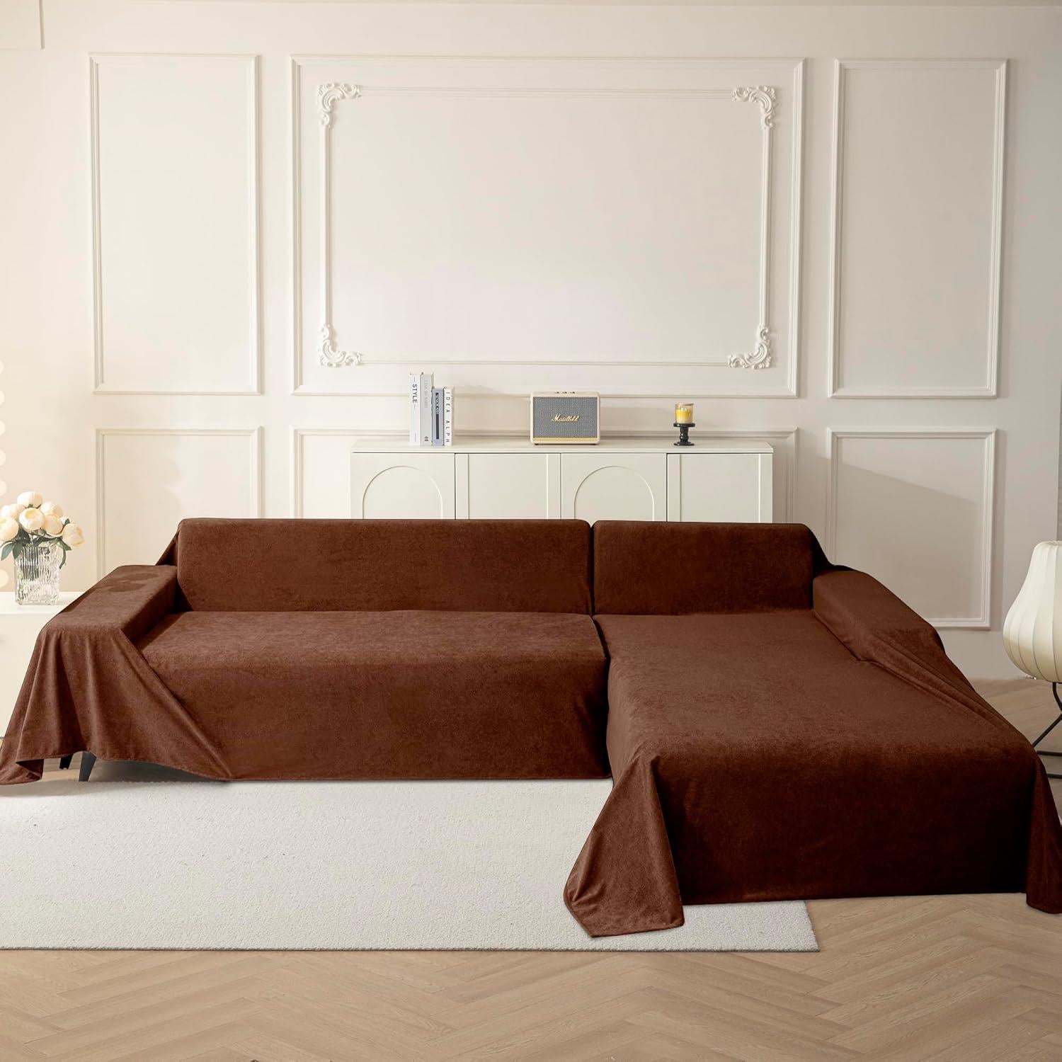 MYSKY HOME Funda de Sofá Antideslizante Chocolate 180x300 cm