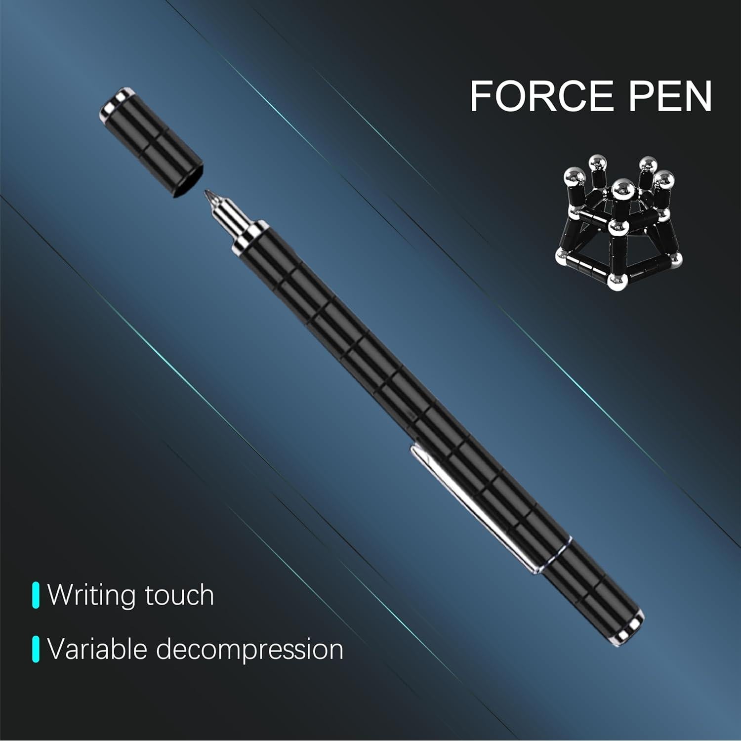 Bolígrafo Magnético Antiestrés 1666 Multifuncional 181g