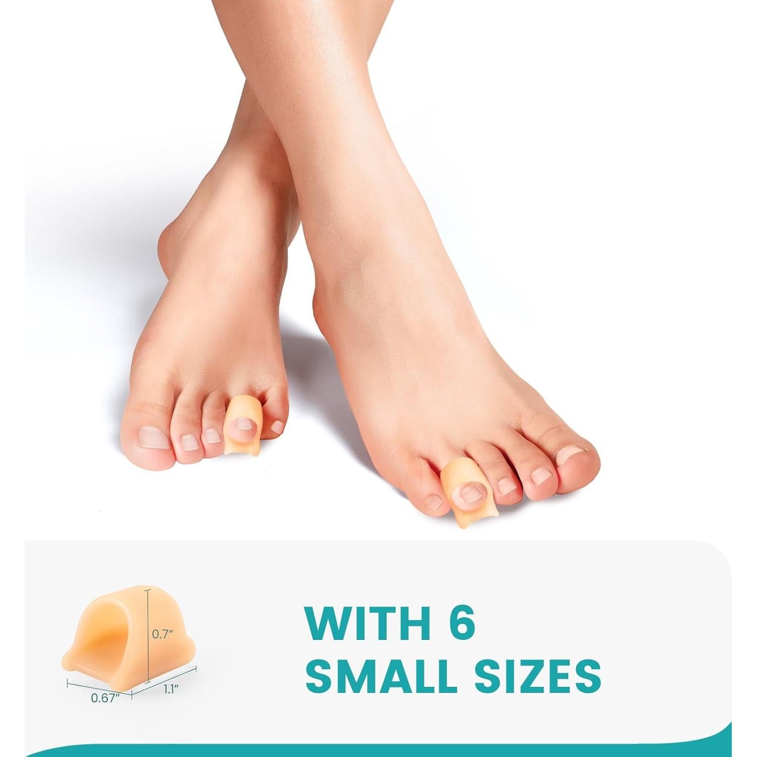 Corrector de Dedo en Martillo Promifun - 6 Piezas Pequeño Beige