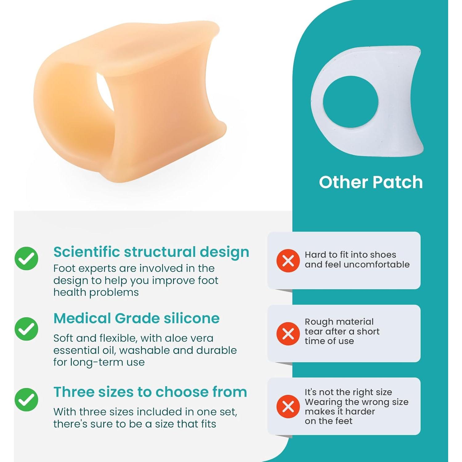 Corrector de Dedo en Martillo Promifun - 6 Piezas Pequeño Beige