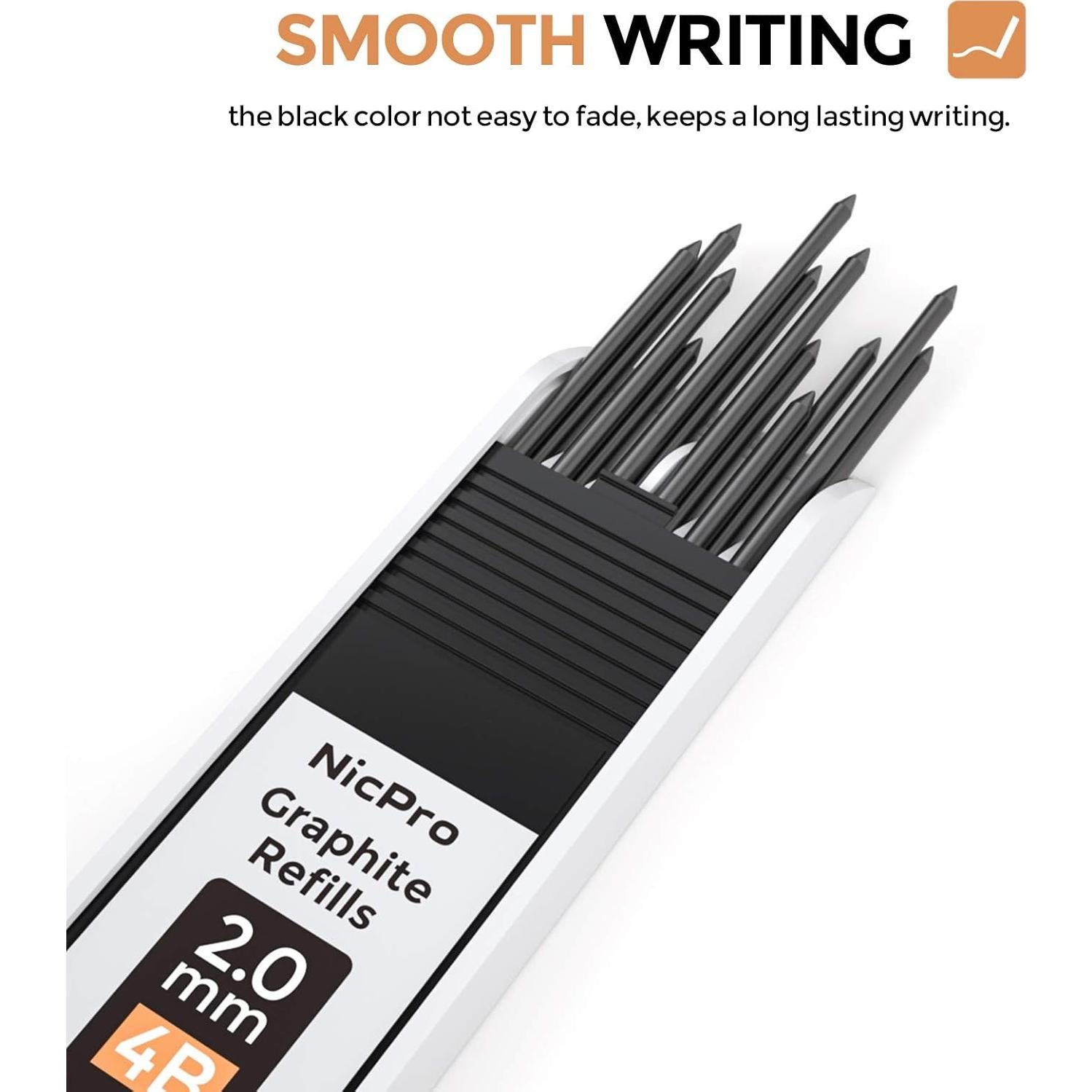 Juego de Lápices Mecánicos Nicpro 2.0 mm con Recargas