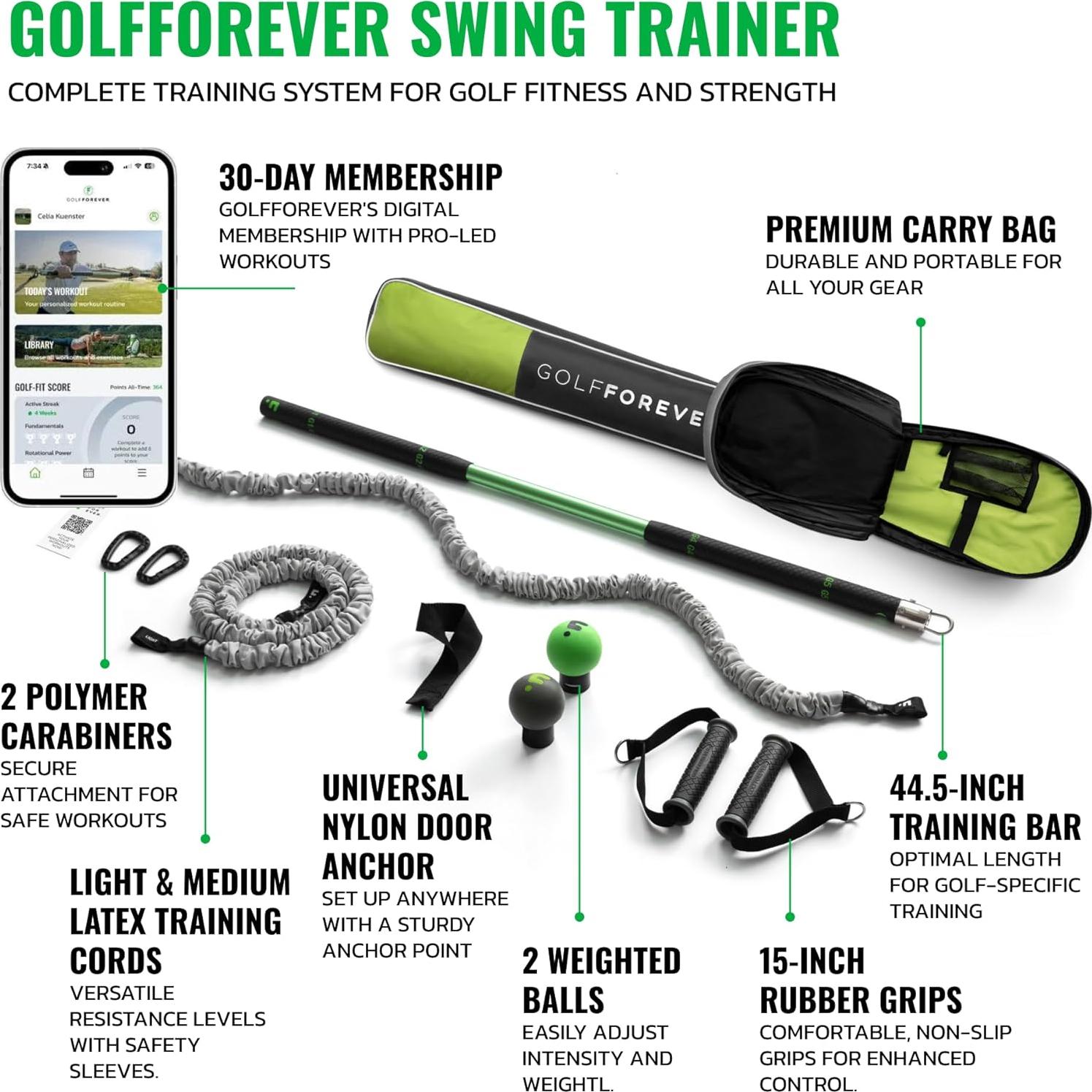 Swing Trainer GolfForever GFTS-002 Kit Entrenador Verde