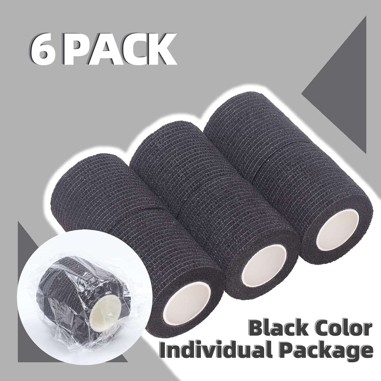 Venda Autoadhesiva Negra 6 Rollos 5.08 cm x 4.57 m IndigoCase