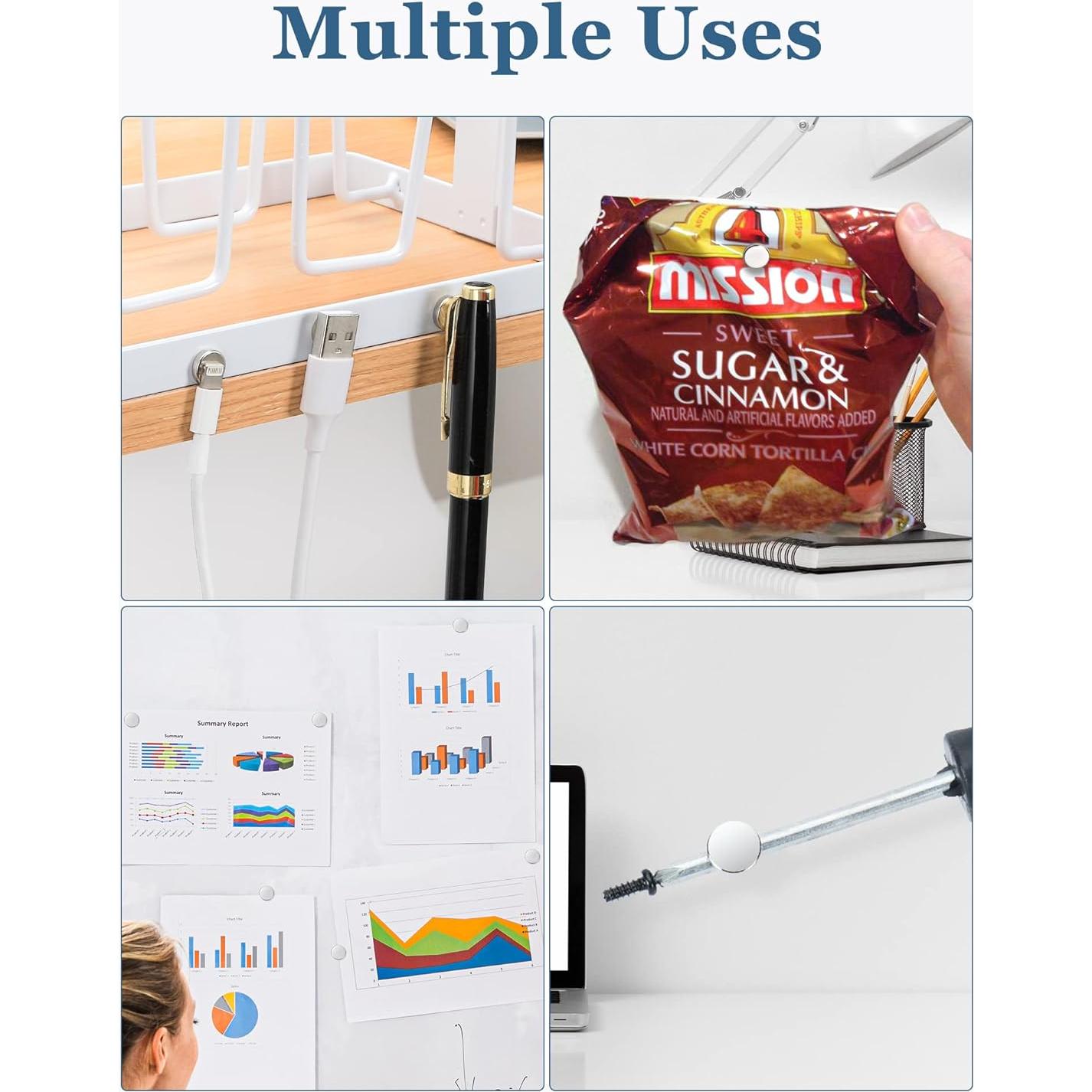 Imanes de Neodimio SMARTAKE 45 Pcs 10x2.6mm Plata