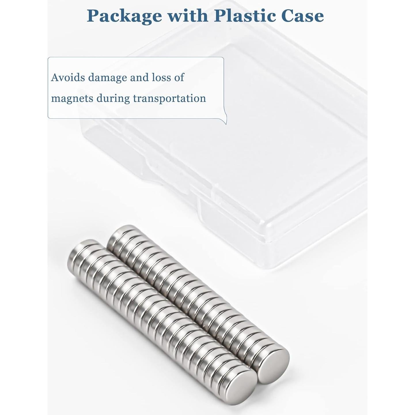 Imanes de Neodimio SMARTAKE 45 Pcs 10x2.6mm Plata