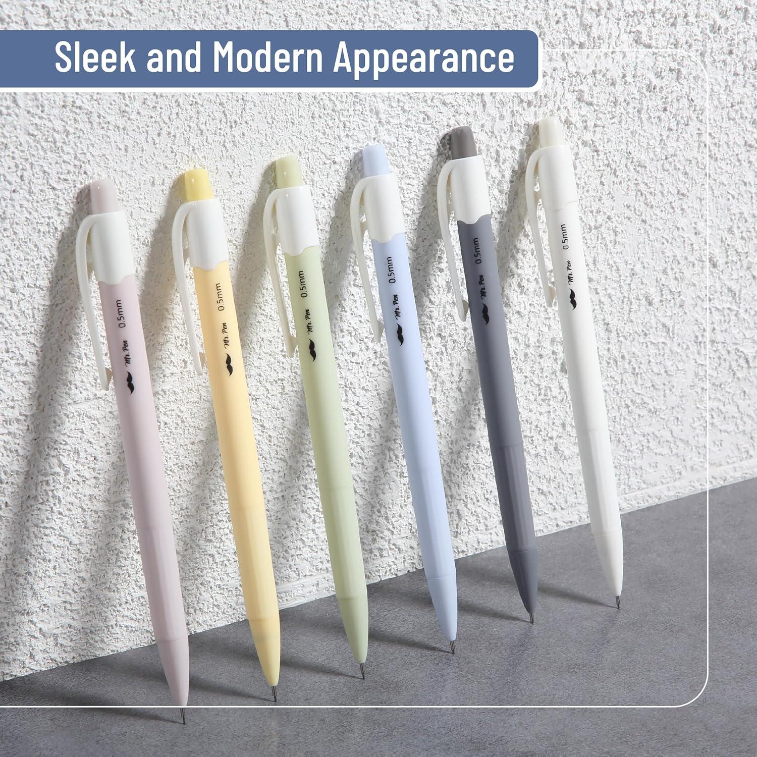 Set de Lápices Mecánicos Mr. Pen 0.5mm Pastel 6 Piezas