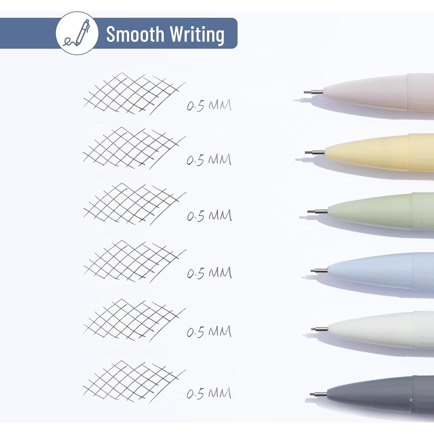 Set de Lápices Mecánicos Mr. Pen 0.5mm Pastel 6 Piezas