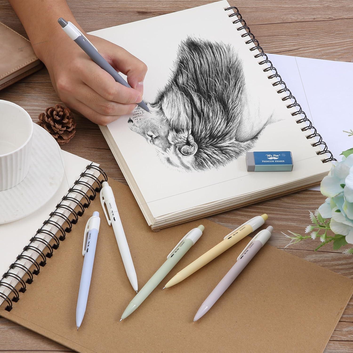 Set de Lápices Mecánicos Mr. Pen 0.5mm Pastel 6 Piezas