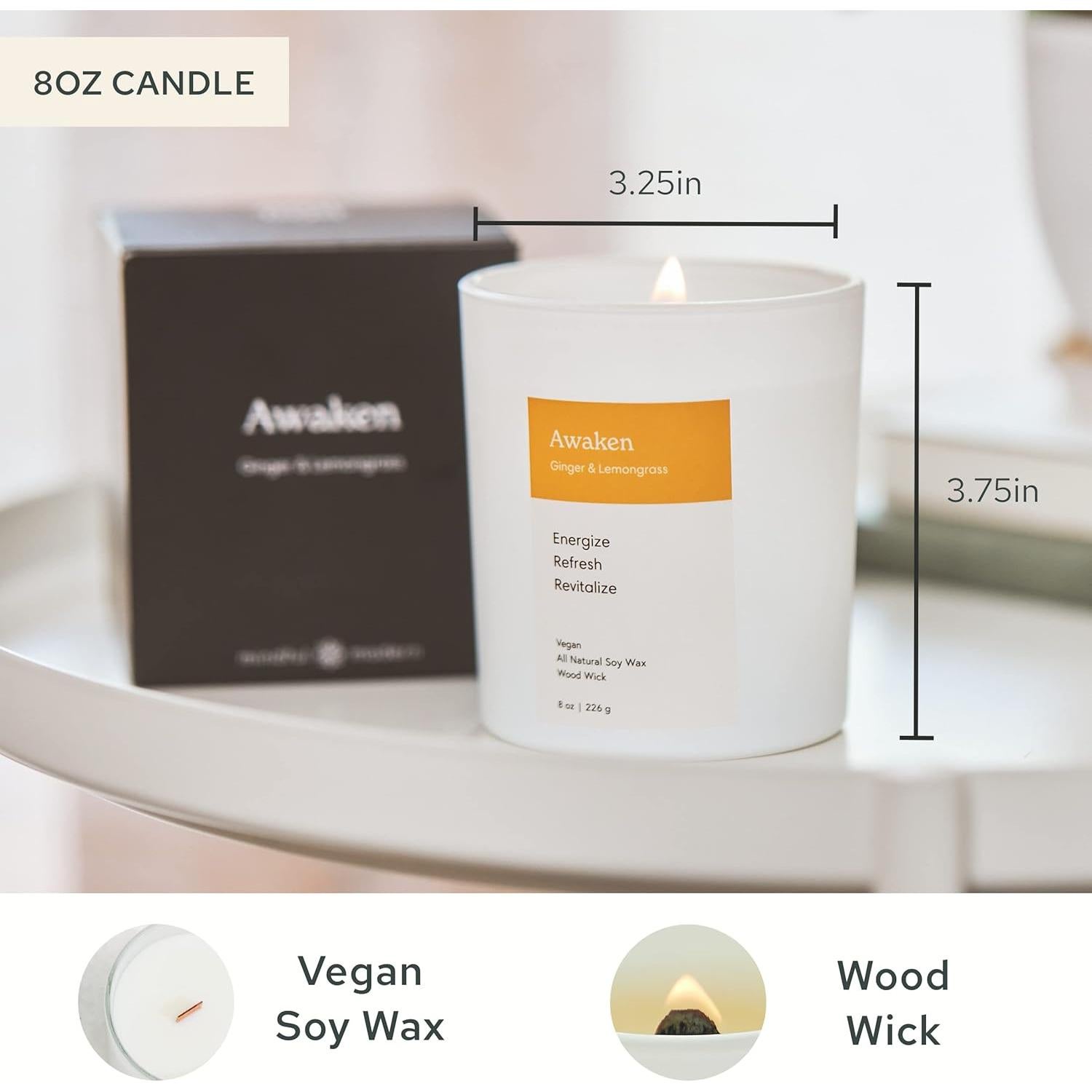 Vela Aromática Consciente Moderna Despertar 227g Cera de Soja