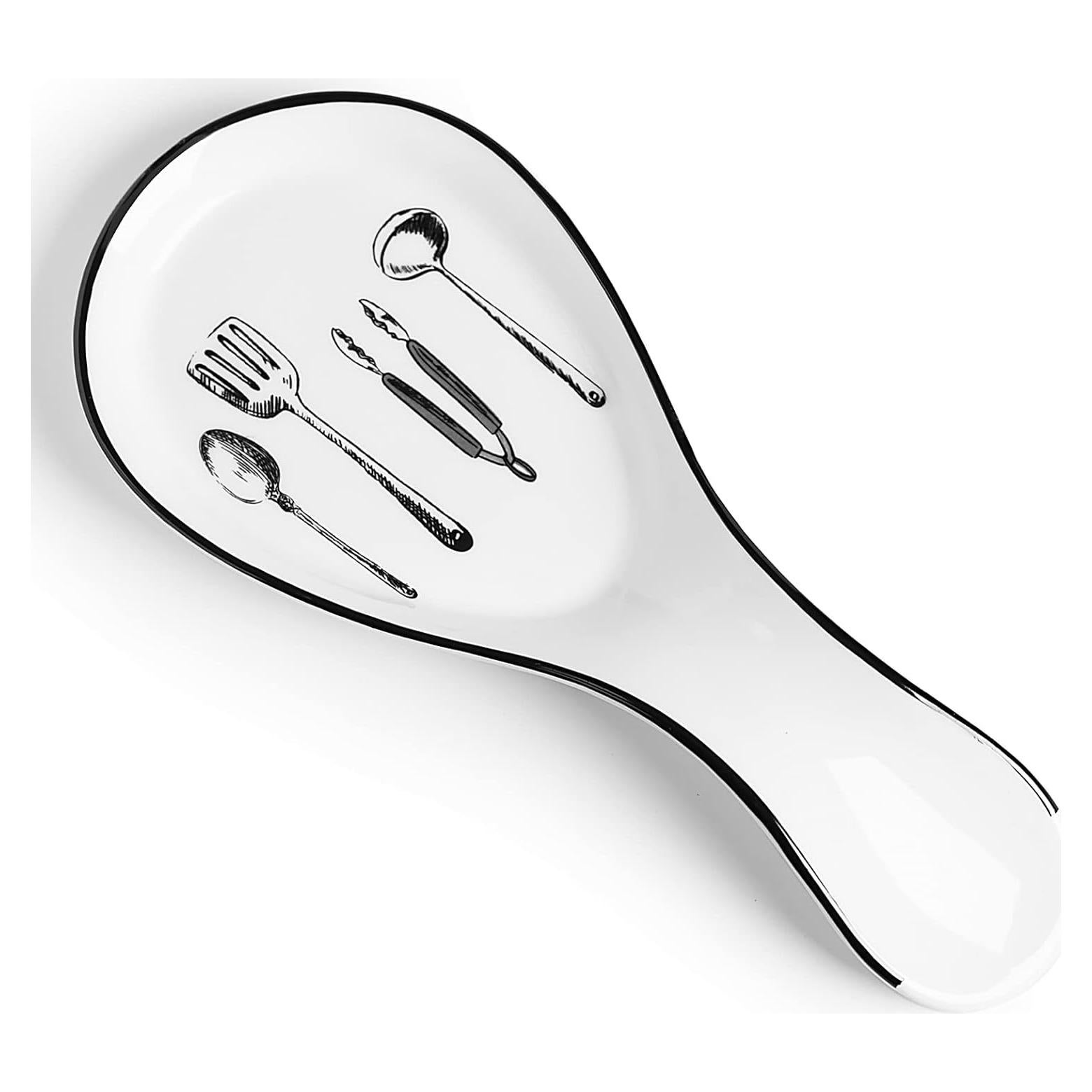 Soporte para Cucharas de Porcelana GDCZ 22.9x9.7 cm Blanco