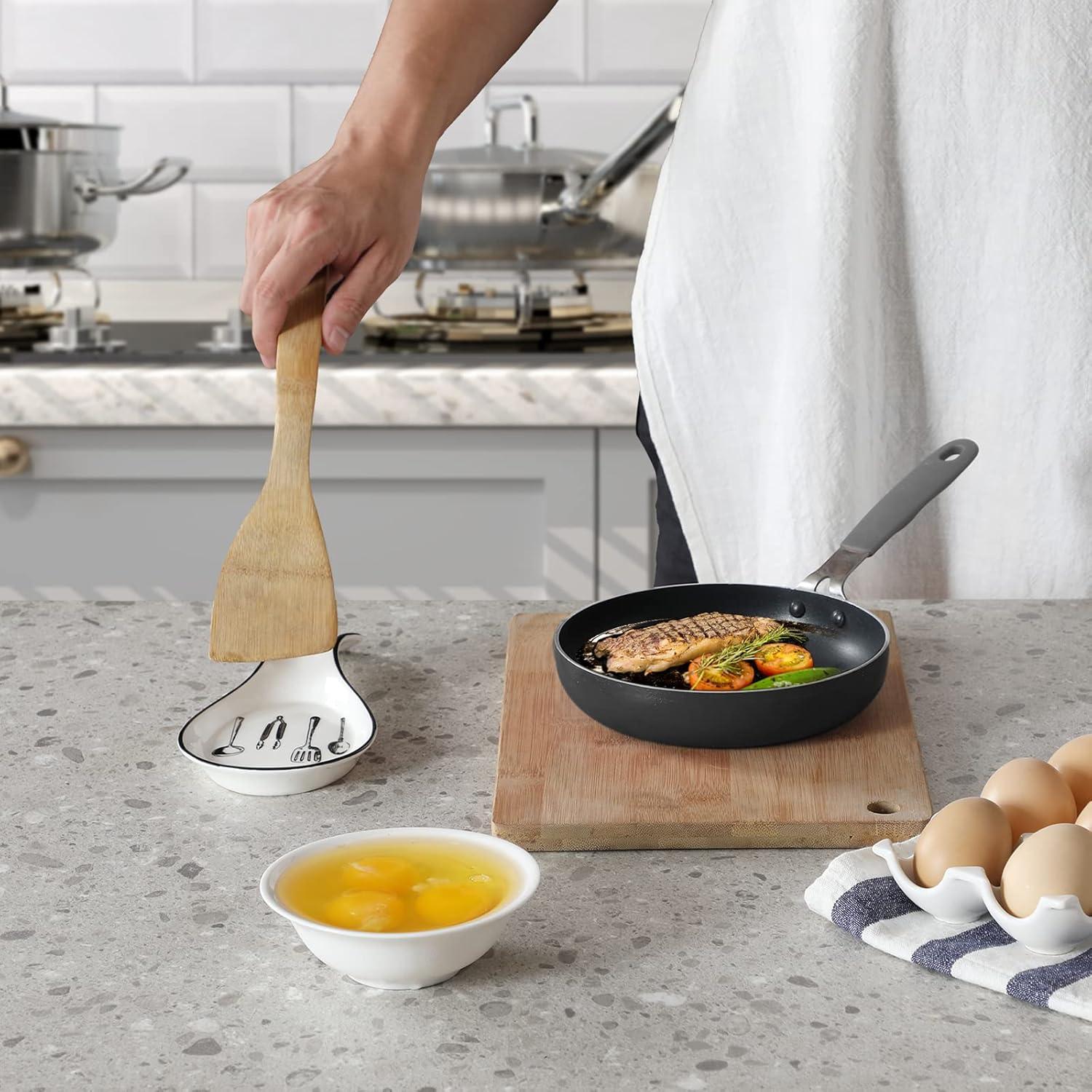 Soporte para Cucharas de Porcelana GDCZ 22.9x9.7 cm Blanco