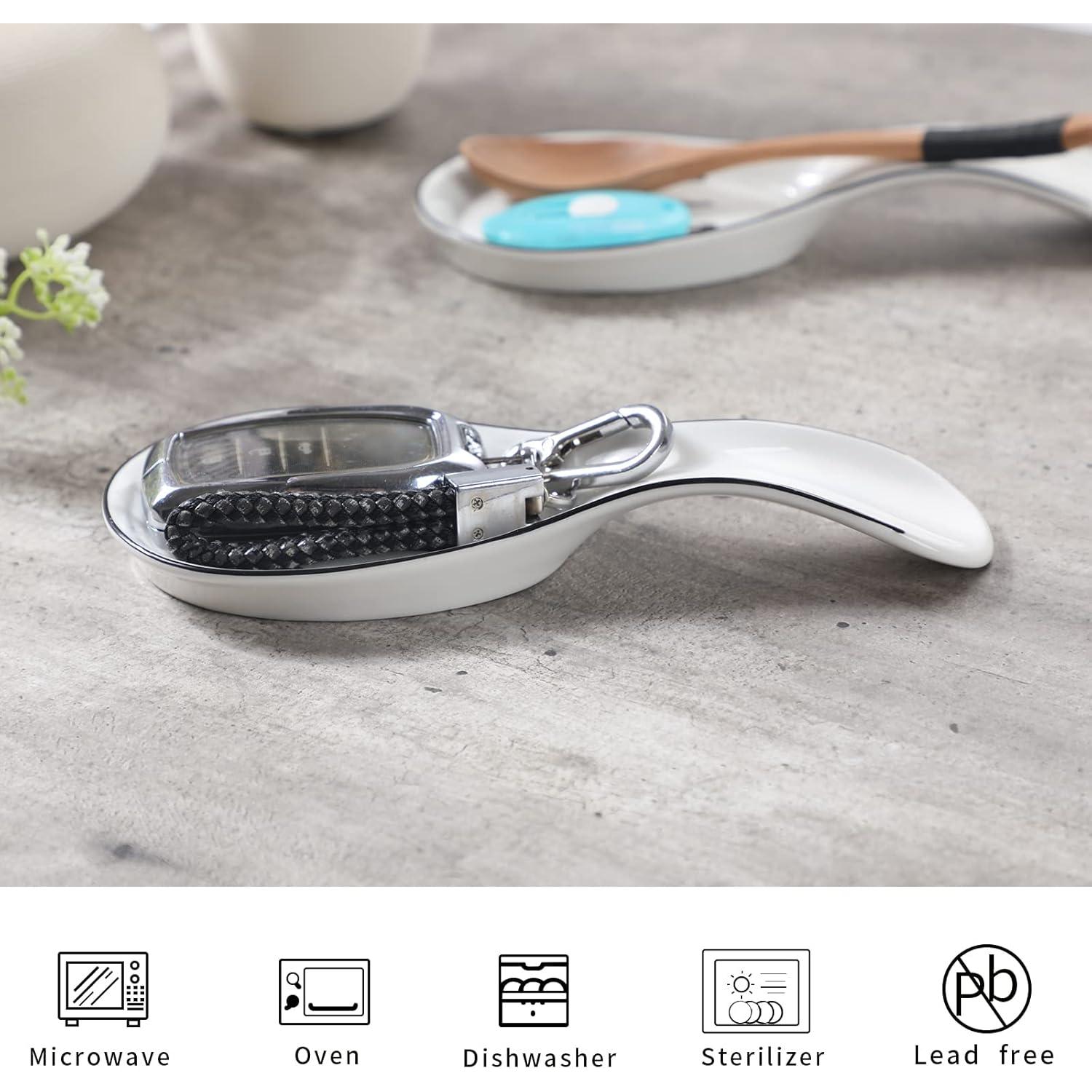 Soporte para Cucharas de Porcelana GDCZ 22.9x9.7 cm Blanco