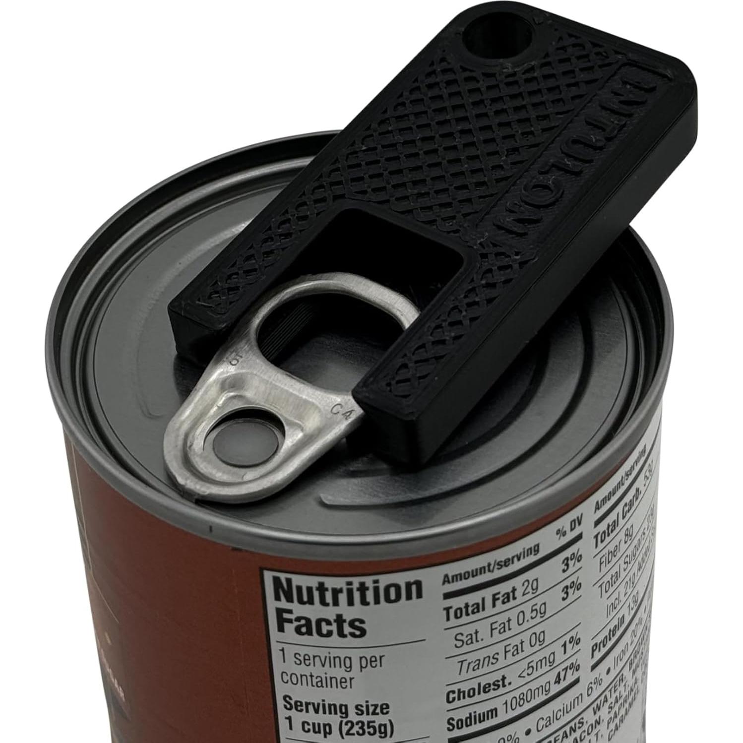 Abridor de Latas Manual Intulon - 2 Piezas, Negro, Compacto