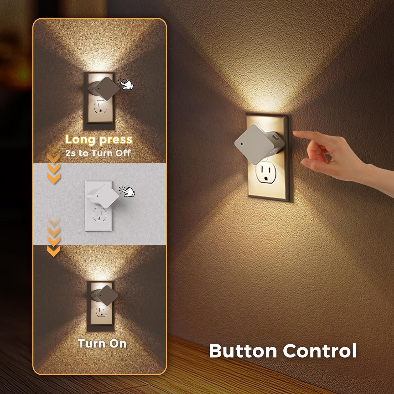 Luz Nocturna LED Regulable LOHAS 2 Paquete 3000K Sensor