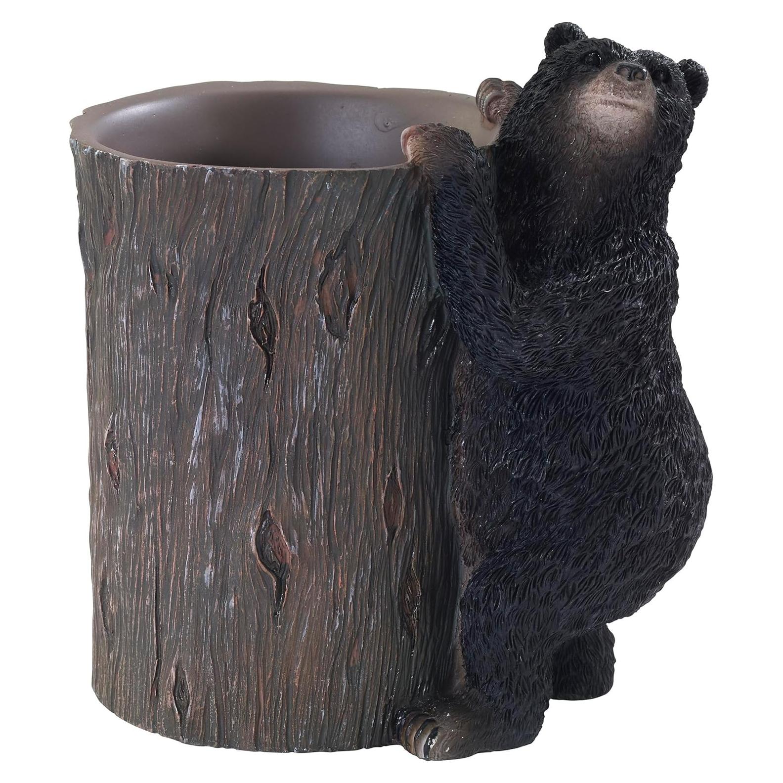 Vaso Organizador de Encimera Avanti Cabaña Oso Negro 15.24 cm