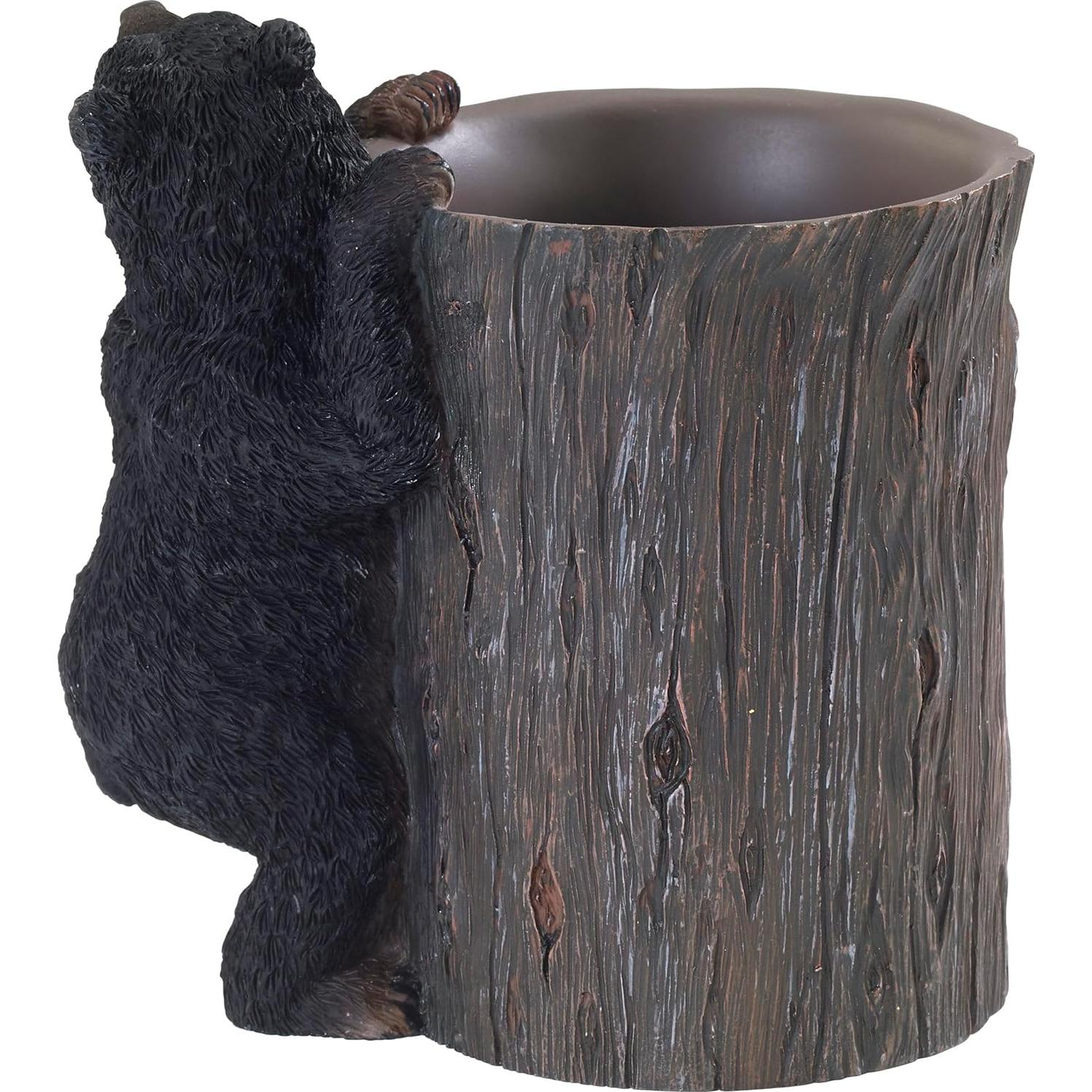 Vaso Organizador de Encimera Avanti Cabaña Oso Negro 15.24 cm