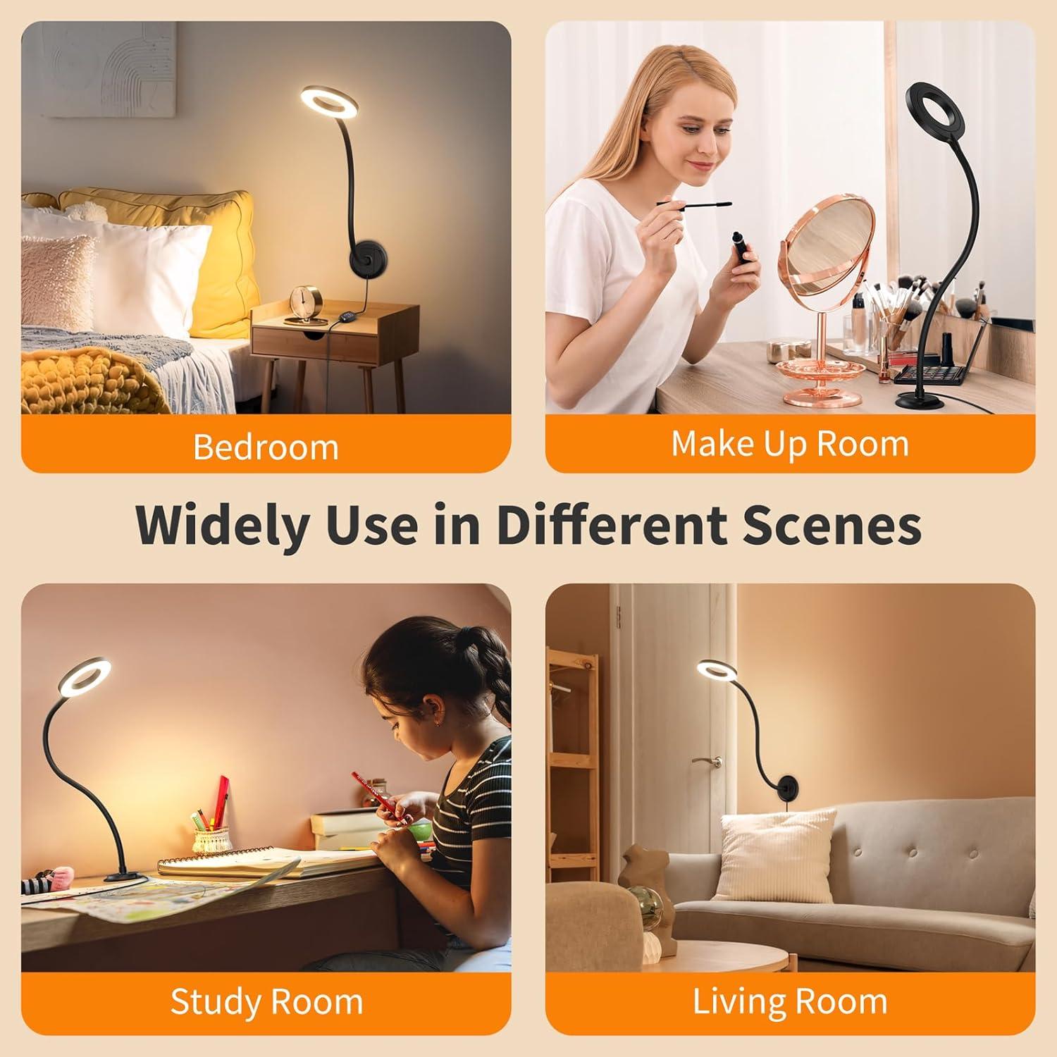 Lámpara de Pared LED Kaulsoue KX10, Luz de Lectura Ajustable